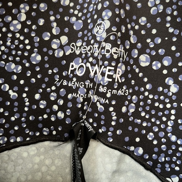 SWEATY BETTY POWER 7/8 HIGH-WAISTED WORKOUT LEGGINGS CELESTIAL DOT PRINT 0588 - Picture 7 of 8